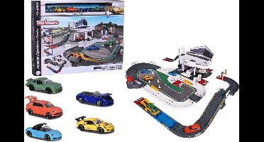 Majorette Porsche Experience Center + 5 voertuigen - Die-cast - 70x60x22 cm - Vanaf 5 jaar - Speelgoedgarage