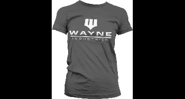 DC Comics Batman Dames Tshirt -L- Wayne Industries Logo Grijs
