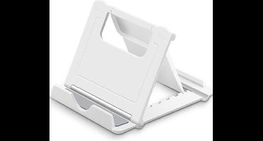 LOUZIR Universele telefoonhouder WIT voor het bureau - Geschikt voor alle telefoons & tablets