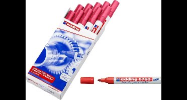 Paintmarker edding 8750 industrie 2-4mm rood | 10 stuks