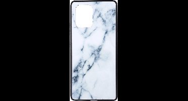 Shop4 - Geschikt voor Samsung Galaxy S10 Lite Hoesje - Harde Back Case Marmer Wit