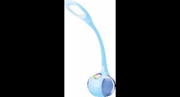 PLATINET PDL20BL, LED Bureaulamp 7W met RGB nachtlamp functie lichtblauw