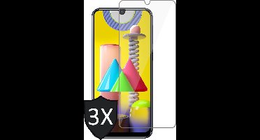 Screenprotector geschikt voor Samsung M31 - Screen Protector Glas - 3 Stuks