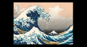 Great Wave of Kanagawa poster - Fotolijst - houten zwarte rand - Ingelijst - Hokusai - Art - Kunst - Japans - 30 x 40 cm