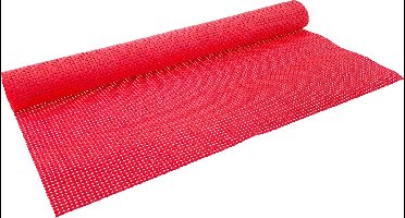 Kerst Tafelloper - 150 x 45 cm - Rood - Crossweave Geweven Vinyl
