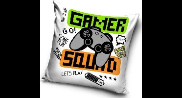 Gamer - Sierkussen - Kussen 40 x 40 cm inclusief vulling