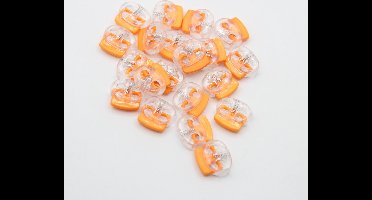 20 kleurrijke koordstoppers Transparant/Oranje