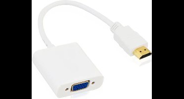 HDMI naar VGA adapter / wit - 0,15 meter
