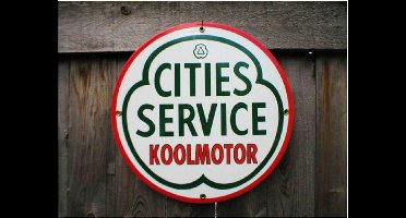 Cities Service Koolmotor Emaille Bord 30 cm