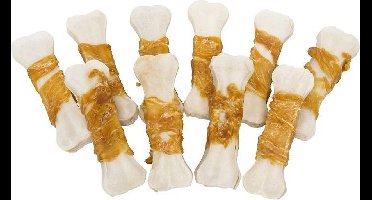 Kluifjes met kip-klein-geperst-10 stuks-Hondensnacks-Animal King
