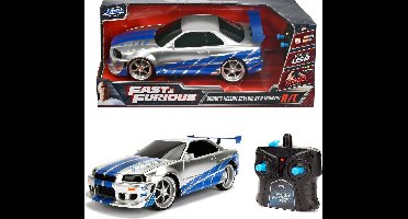 Jada Toys - Fast & Furious - RC Nissan Skyline GTR 1:16 - 2 4GHz - Vanaf 8 jaar - Bestuurbare auto