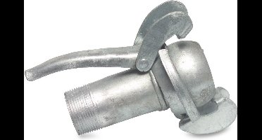 Snelkoppeling staal gegalvaniseerd 76 mm x 3" M-deel Bauer x buitendraad 280 mm type Bauer S74