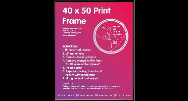 Fotolijst 40x50cm Zwart Kunststof