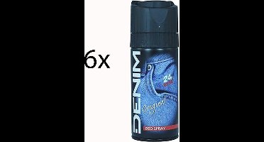 Denim Deospray Original - 6 x 150 ml voordeelverpakking - Deodorant