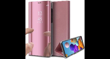 Hoesje geschikt voor Samsung Galaxy A21s - Book Case Spiegel Roségoud