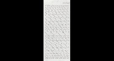 Stickers Zilver - Harten Stickers - Zelfklevende Plakstickers Voor Valentijn & Feestelijke Decoratie - DIY Knutselen & Scrapbooking - 10x23 cm