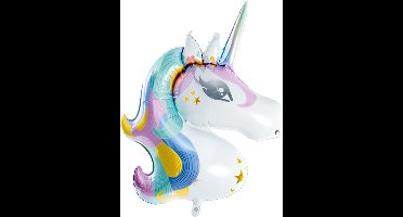 PartyDeco - folieballon: Eenhoorn XXL - Ballon - Multicolor
