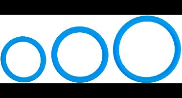 Cockring set - drie maten - blauw