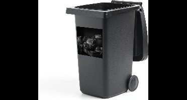 Container sticker Stilleven - Kool - Zwart - Wit - 40x40 cm - Kliko sticker