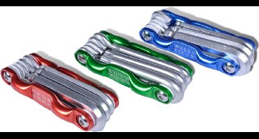 Hofftech Vouwbare inbus- en Torxsleutelset - 3-delig - Kleurgecodeerd - Chroom-vanadiumstaal