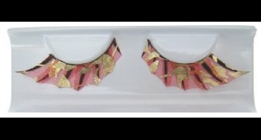 Wimpers vuurrood met gouden vlammen