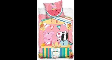 Peppa Pig Dekbedovertrek 140 X 200 Cm Katoen Roze 2-delig