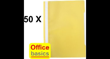 50 x Snelhechtmap Office Basics - A4 - PP - geel