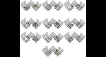 10x RGBWW leds trip koppelstuk hoek - Solderen niet nodig