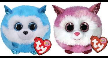 Ty - Knuffel - Teeny Puffies - Prince Husky & Princess Husky