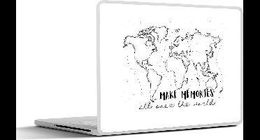 Laptop sticker - 13.3 inch - Wereldkaart - Quote - Reizen - 31x22,5cm - Laptopstickers - Laptop skin - Cover