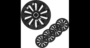 ProPlus Wieldoppen Set - Ø 15 inch - Fox Classic - Zwart - 4 stuks