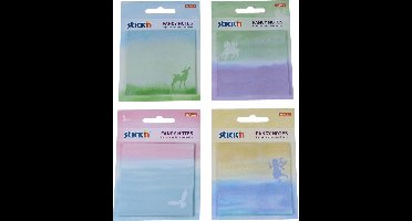 Stick'n sticky notes - fantasie thema - 12 blokjes - 3 van elk thema - 76x76mm