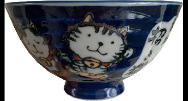 Kawaii Bowls - Lucky Cat Kom - blauw - 11.2 x 6cm - 250ml
