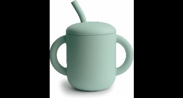 Mushie - Oefenbeker met Deksel en Rietje - Oefenbeker - Cambridge Blue