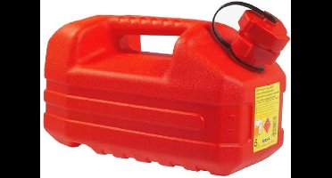 EDA Benzine jerrycan - 5 liter - met tuit - rood