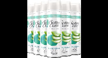 Gillette Venus Satin Care Gevoelige Huid Scheergel Vrouwen - 6x200ml Voordeelverpakking