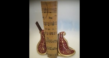 Antartidee - boekensteunen klok - rood - surrealistisch design uit Italie