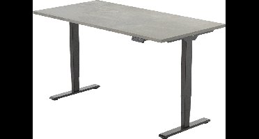 OrangeLabel by Euroseats elektrisch zit/sta bureau Eco. Voldoet aan de NEN EN 527. Uitvoering zwart frame en blad 120x80 Oxyd