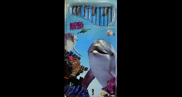 Interstat Dolfijn Blikje 12 Kleurpotloden animal planet