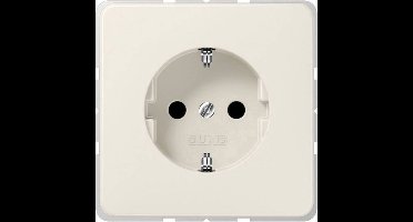 Jung CD1520NBF Wandcontactdoos met randaarde Inzetstuk 1-voudig Crème-wit