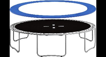 Springos Trampoline Rand | Beschermrand Trampoline | Rond | Ø 244 cm | Blauw