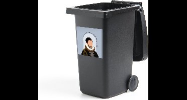 Container sticker Willem van Oranje - Blauw - Vintage - Oude meesters - 40x40 cm - Kliko sticker