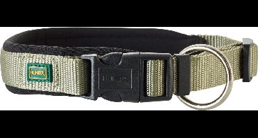 Hunter Klikhalsband Neopreen Vario Plus Olijfgroen&Zwart - Hondenhalsband - S/M 35-40x2.0 Cm