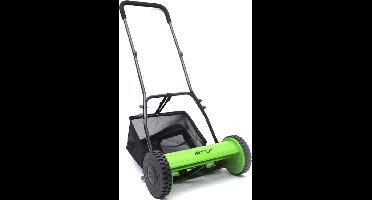 Profeco handmaaier 30cm - Handgrasmaaier - Kooimesmaaier met 18L opvangbak - Instelbare maaihoogte