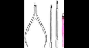 Pedicure set van roestvaststaal / Nagelverzorgingsset bestaande uit 4 hulpmiddelen / HaverCo