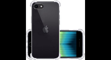 Hoesje - Geschikt voor Apple iPhone SE (2022) - Sterk & Shockproof - Siliconen Case - Back Cover - Telefoon Hoes Shock Proof - Transparant