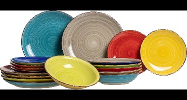 Imperial Kitchen Serviesset Malaga - Geschikt voor 6 personen - 18 delig