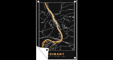Tuindecoratie Stadskaart - Dinant - Kaart - Goud - Plattegrond - 40x60 cm - Tuinposter - Tuindoek