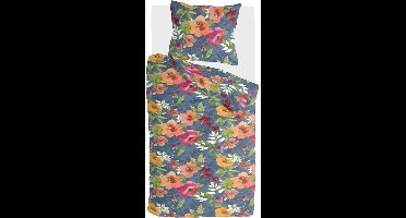 Byrklund Dekbedovertrek Flowering Peonies - 140x220 - 100% Katoen - Blauw