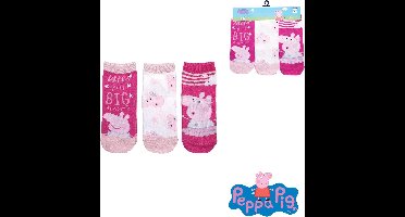 Peppa Pig - 3 paar enkelsokken Peppa Pig - meisjes - roze - maat 31/34
